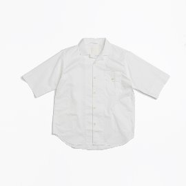[도큐먼트]DOCUMENT_화이트 카프리 셔츠 위드 피케 칼라 WHITE CARFI SHIRT WITH PIQUE COLLAR