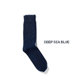 [라이즈앤빌로우]RISE &amp; BELOW_아코디언 크루 삭스 딥씨 블루 Accordion Crew Socks DEEPSEA BLUE