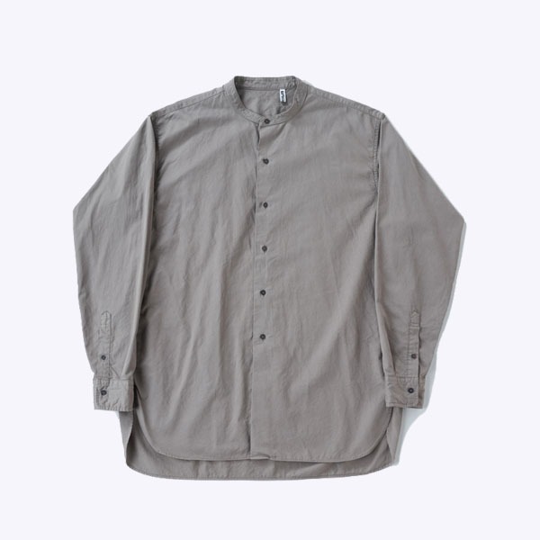 [캡틴선샤인]KAPTAIN SUNSHINE_Garment Dyed Stand Collar Shirt TAUPE